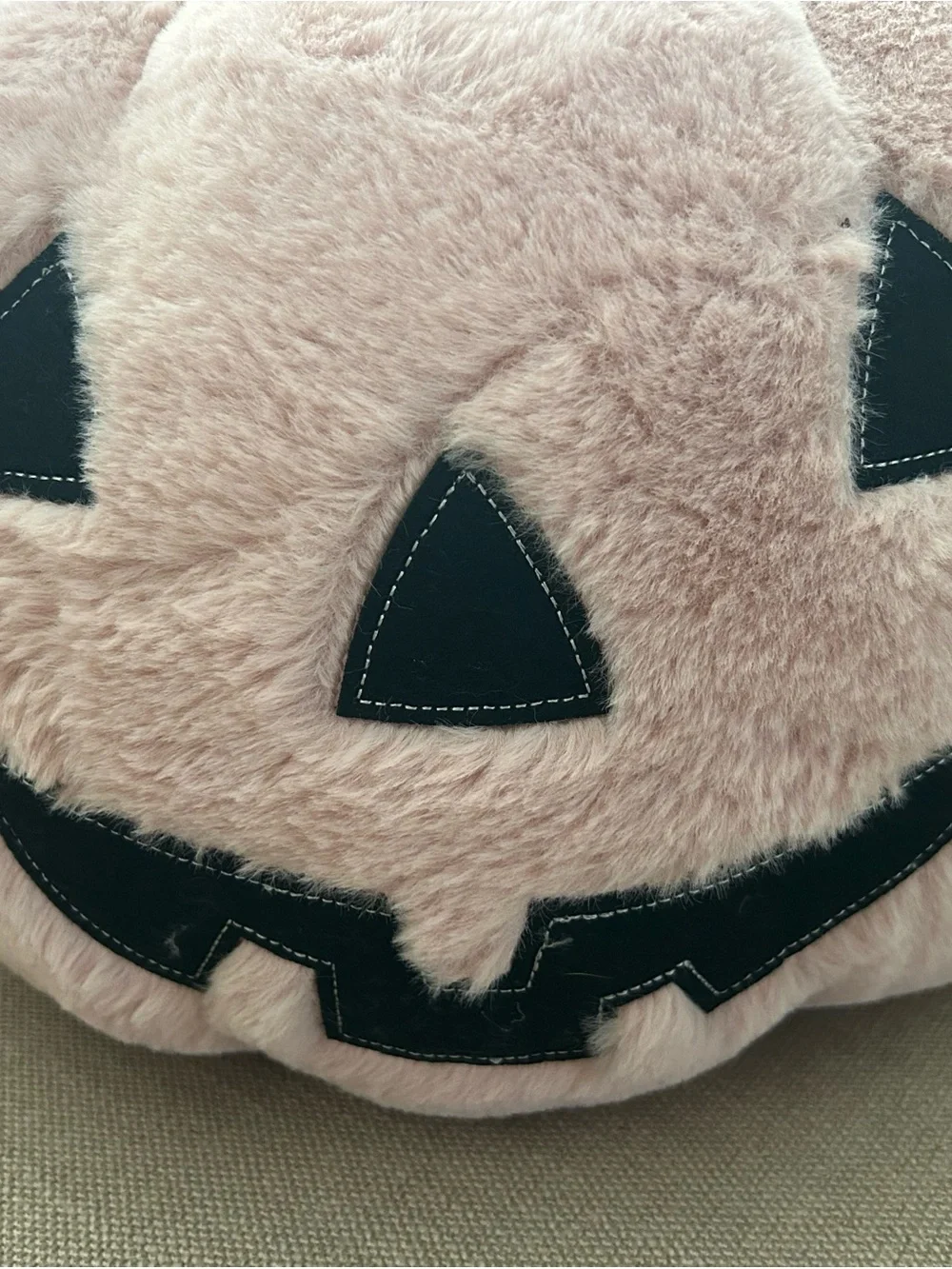“New” Martha Stewart Plush Pink Pumpkin Jack-o-lantern Halloween Pillow